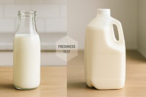 Glass vs plastic milk storage containers comparison for freshness and flavor.