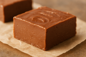 A delicious close-up of a homemade dessert, such as fudge or truffles, highlighting the creamy use of thawed sweetened condensed milk.