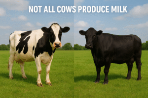 Comparison of dairy cow vs. beef cow in separate pastures