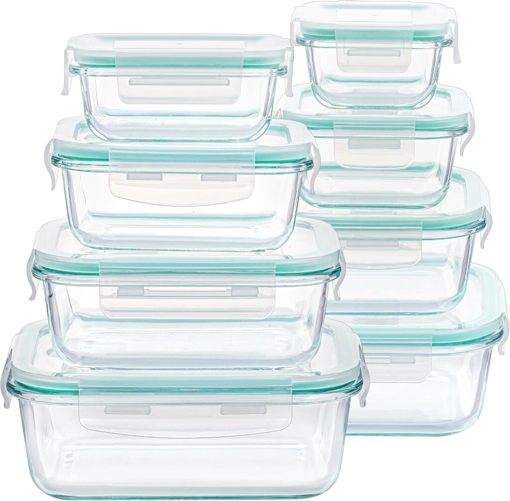 Vtopmart Airtight Glass Containers (8 Pack)