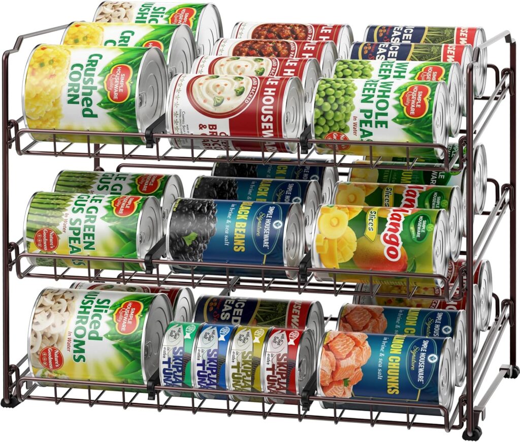 Simple Houseware 3-Tier Stackable Can Organizer Rack
