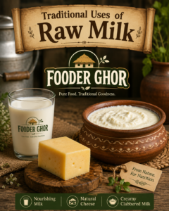 Traditional uses for raw milk including homemade kefir, cheese, and clabbered milk, a Fooder Ghor guide.