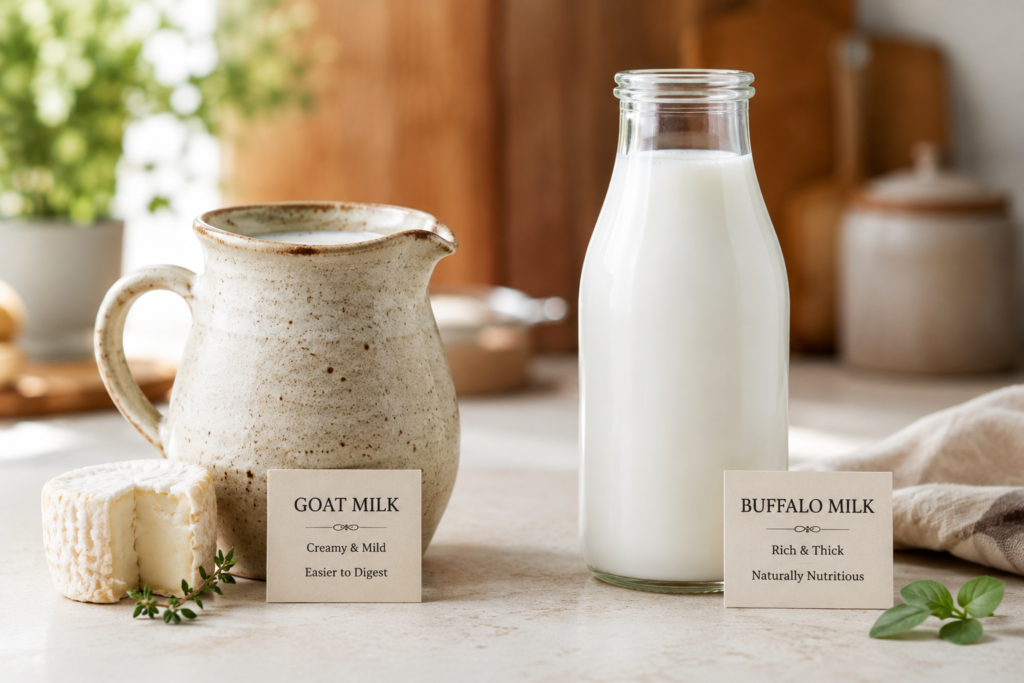 goat milk vs buffalo milk – Everything You Need to Know