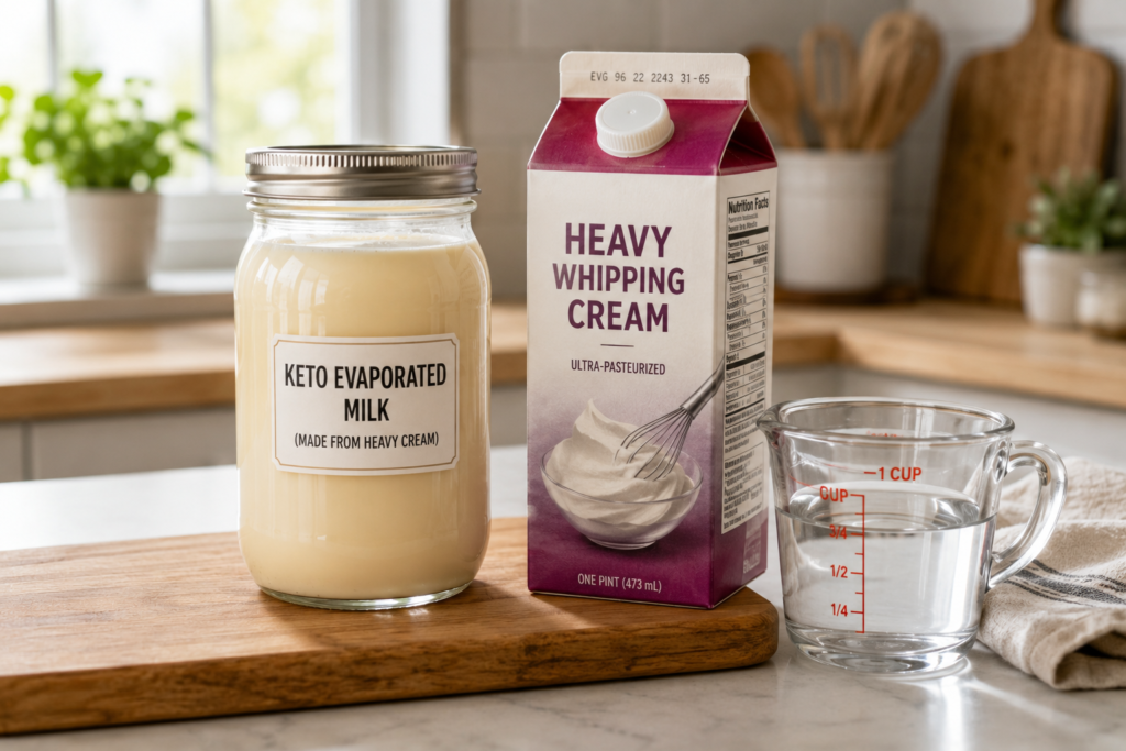 Low-Carb Recipe: How to Make Evaporated Milk with Heavy Cream
