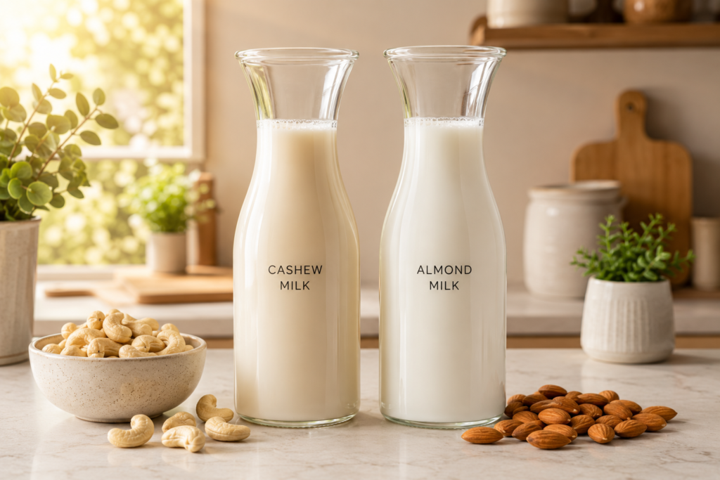 Cashew Milk vs Almond Milk: Complete Comparison Guide (2026)