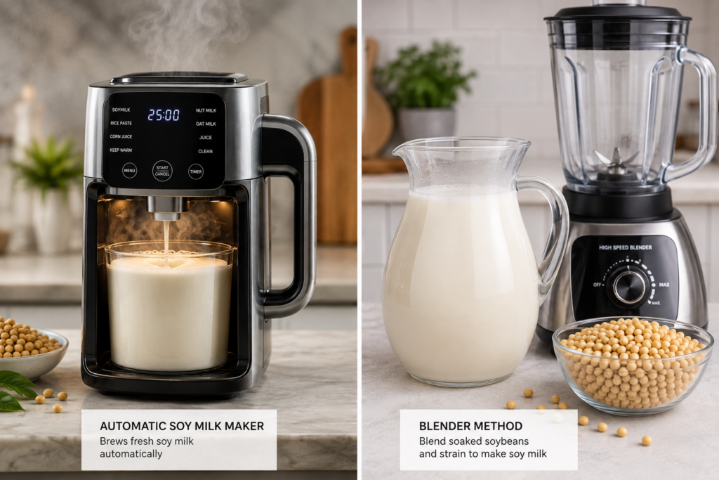 How to Make Soy Milk with a Soy Milk Maker Machine vs. Blender